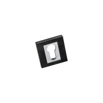 Rozeta WKŁADKA kwadratowa SICC Alubrass czarny/chrom 