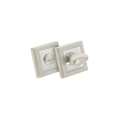 Rozeta WC kwadratowa STNC Alubrass nikiel/chrom