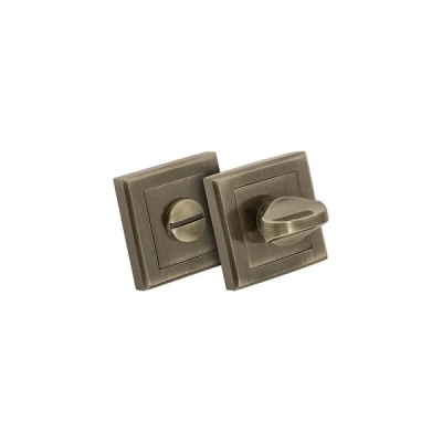 Rozeta WC kwadratowa STP Alubrass patyna