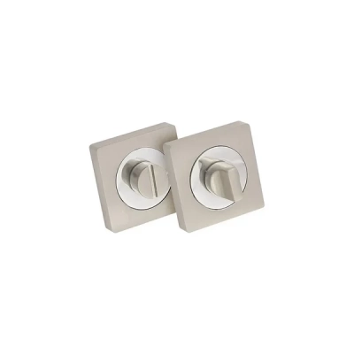 Rozeta WC kwadratowa SQNC Alubrass nikiel/chrom 