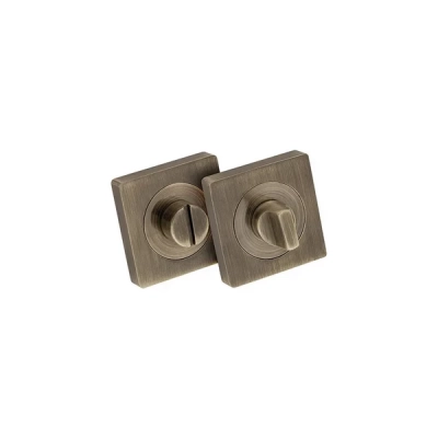 Rozeta WC kwadratowa SQP Alubrass patyna 