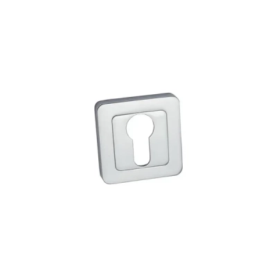 Rozeta WKŁADKA kwadratowa SFC Alubrass chrom 