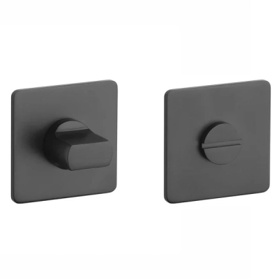 Rozeta WC STERK KVADRAT ULTRA SLIM 3MM czarny matowy