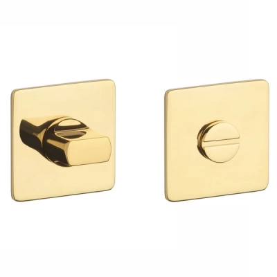 Rozeta WC STERK KVADRAT ULTRA SLIM 3MM złoty polerowany