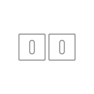 Rozeta KLUCZ kwadratowa Convex QR5 biały matowy