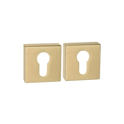 Rozeta WKŁADKA kwadratowa Convex QR5 mosiądz matowy