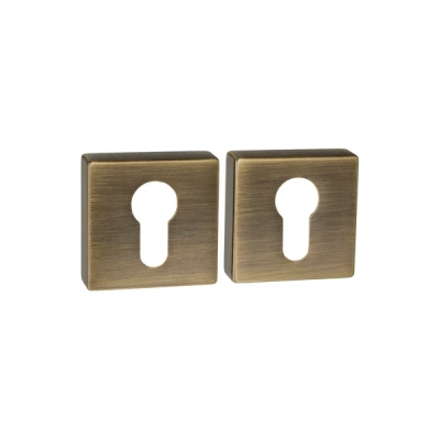 Rozeta WKŁADKA kwadratowa Convex QR5 mosiądz antyczny