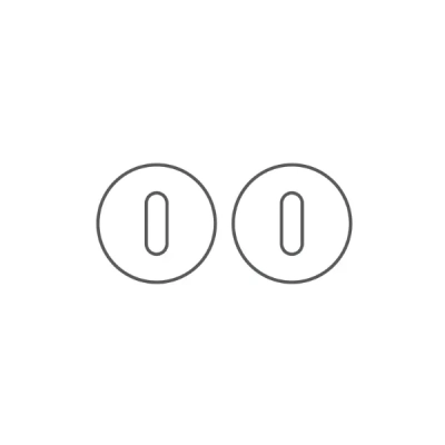 Rozeta KLUCZ okrągła Convex R5 biały matowy