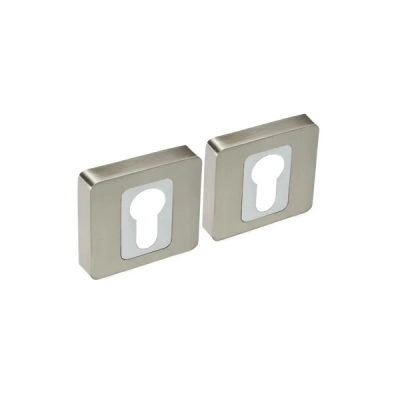 Rozeta WKŁADKA kwadratowa Roothkin QR6 chrom/nikiel