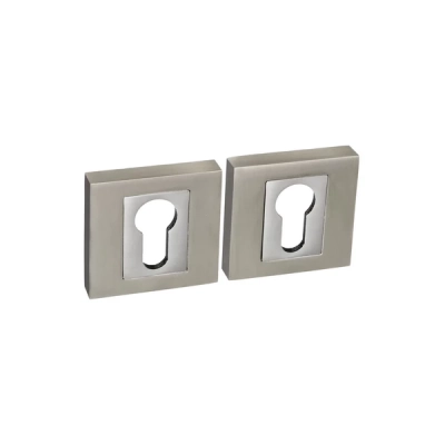 Rozeta WKŁADKA kwadratowa Roothkin QR8 chrom/nikiel