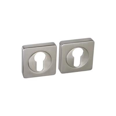 Rozeta WKŁADKA kwadratowa Roothkin QR9 nikiel satyna