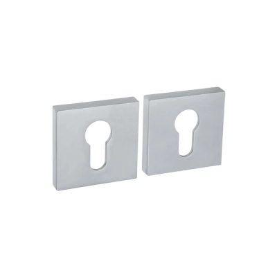 Rozeta WKŁADKA kwadratowa Roothkin QR14 chrom satyna