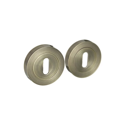 Rozeta KLUCZ okrągła Roothkin R2 mosiądz antyczny