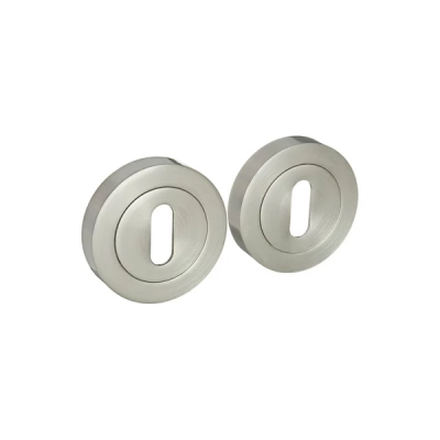 Rozeta KLUCZ okrągła Roothkin R2 nikiel satyna