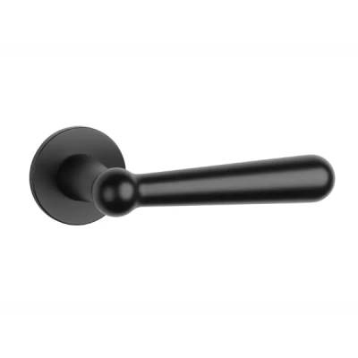 Klamki Aprile RESEMARY na rozecie slim 5mm, czarny mat