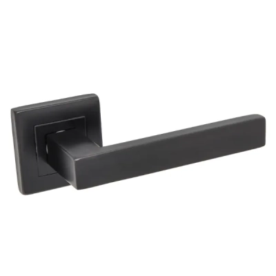 TASOS - klamki na kwadratowej rozecie, czarny