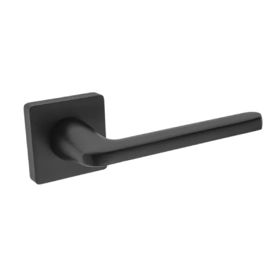 VENA - klamki na kwadratowej rozecie, czarny