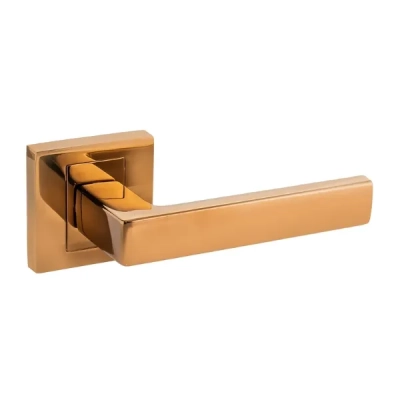 Klamki Roothkin QUBIK QR8, brąz/mosiądz błyszczący