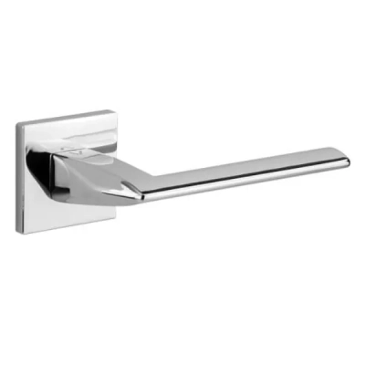 EVER FIT - klamki na kwadratowej rozecie, chrom