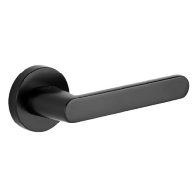 NESH - klamki na okrągłej rozecie, czarny