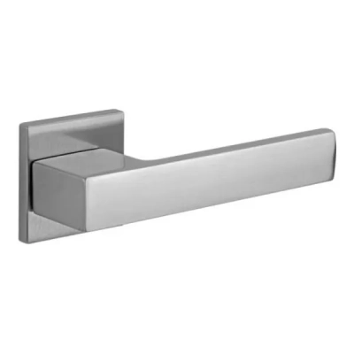 TOTAL Q FIT - klamki na kwadratowej rozecie, chrom satyna