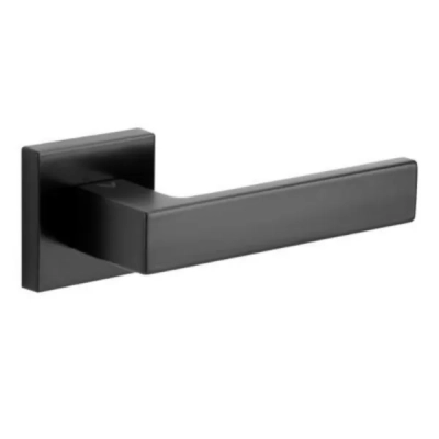 WARNA - klamki na kwadratowej rozecie, czarny