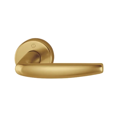 Klamki HOPPE Atlanta na okrągłej rozecie F4 Aluminium brąz