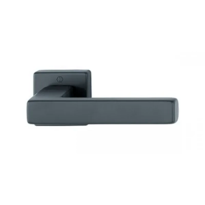 Klamki HOPPE Toulon na kwadratowej rozecie, F9714M czarny mat