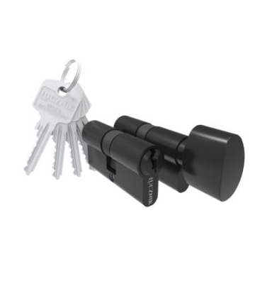 Wkładki system 1 klucza Łucznik 35/40+G35/40 CZARNE klasa B