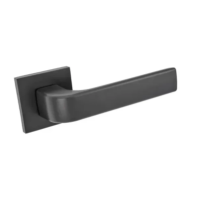 REGATTA SLIM  - klamki Alubrass na kwadratowej rozecie, czarny