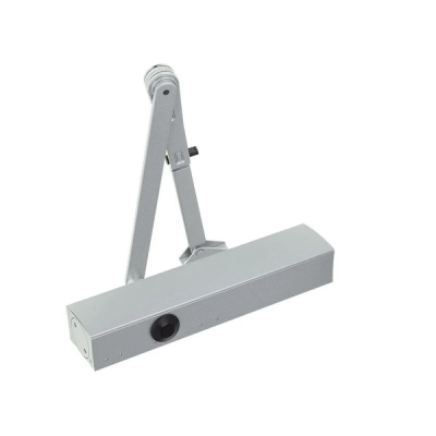 Samozamykacz GEZE-4000 (do 120 kg) + ramię z blokadą, srebrny