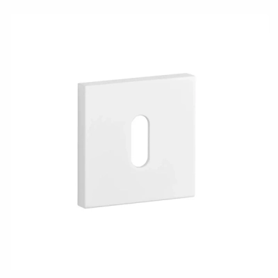 Rozeta KLUCZ Aprile kwadratowa slim 7mm AT Q 7S WHITE biały mat