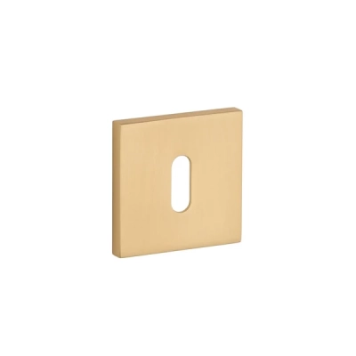 Rozeta KLUCZ Aprile kwadratowa slim 7mm AT Q 7S GOLD SATIN złoty satynowy