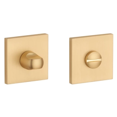 Rozeta WC Aprile kwadratowa slim 7mm AT Q 7S GOLD SATIN złoty satynowy