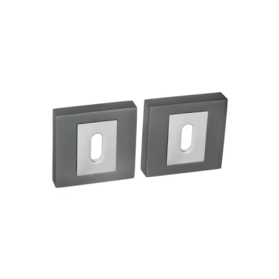 Rozeta KLUCZ kwadratowa Roothkin QR8 chrom/grafit