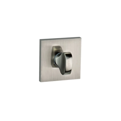 Rozeta WC kwadratowa Roothkin SLIM QR16 nikiel satyna