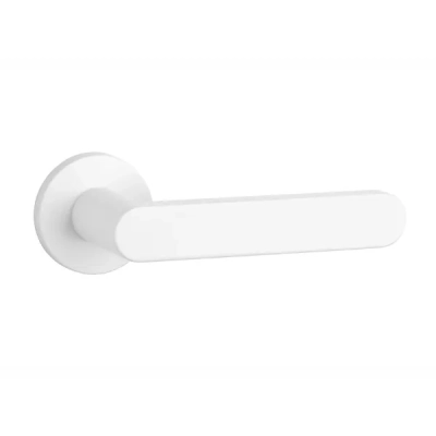 Klamki Aprile ALORA na rozecie slim 7mm, biały mat