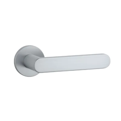 Klamki Aprile ALORA na rozecie slim 7mm, chrom satyna