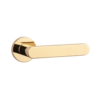 Klamki Aprile ALORA na rozecie slim 7mm, złoty