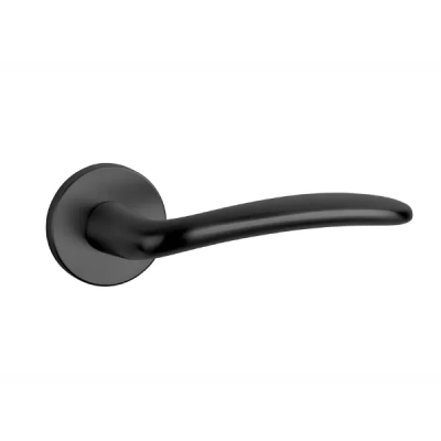 Klamki Aprile AMBROSIA na rozecie slim 7mm, czarny mat