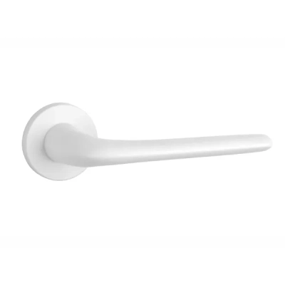 Klamki Aprile AZALIA na rozecie slim 7mm, biały mat