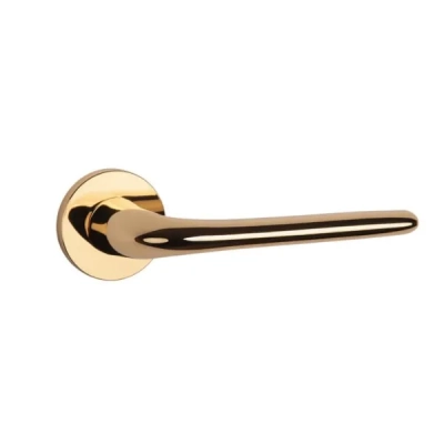 Klamki Aprile AZALIA na rozecie slim 7mm, złoty