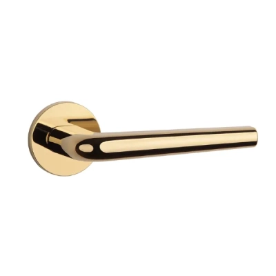 Klamki Aprile FUNKIA na rozecie slim 7mm, złoty polerowany
