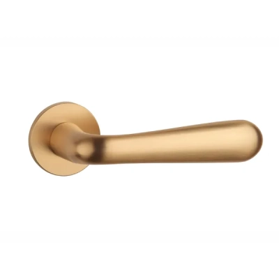 Klamki Aprile GARDENIA na rozecie slim 5mm, złoty matowy