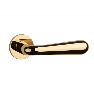 Klamki Aprile GARDENIA na rozecie slim 5mm, złoty polerowany