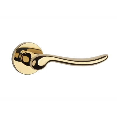 Klamki Aprile NERINA na rozecie slim 7mm, złoty polerowany PVD