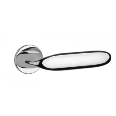Klamki Aprile PEONIA na rozecie slim 7mm, chrom polerowany