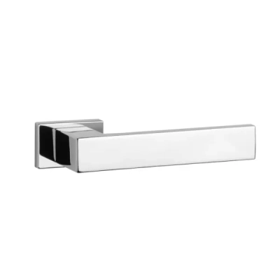 Klamki Aprile PINA na prostokątnej rozecie Q Slim 7mm, chrom polerowany