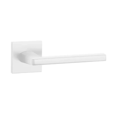 Klamki Aprile PYROLA na rozecie slim 7mm, biały mat