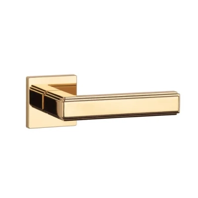 Klamki Aprile RAFLESIA na rozecie slim 7mm, złoty
